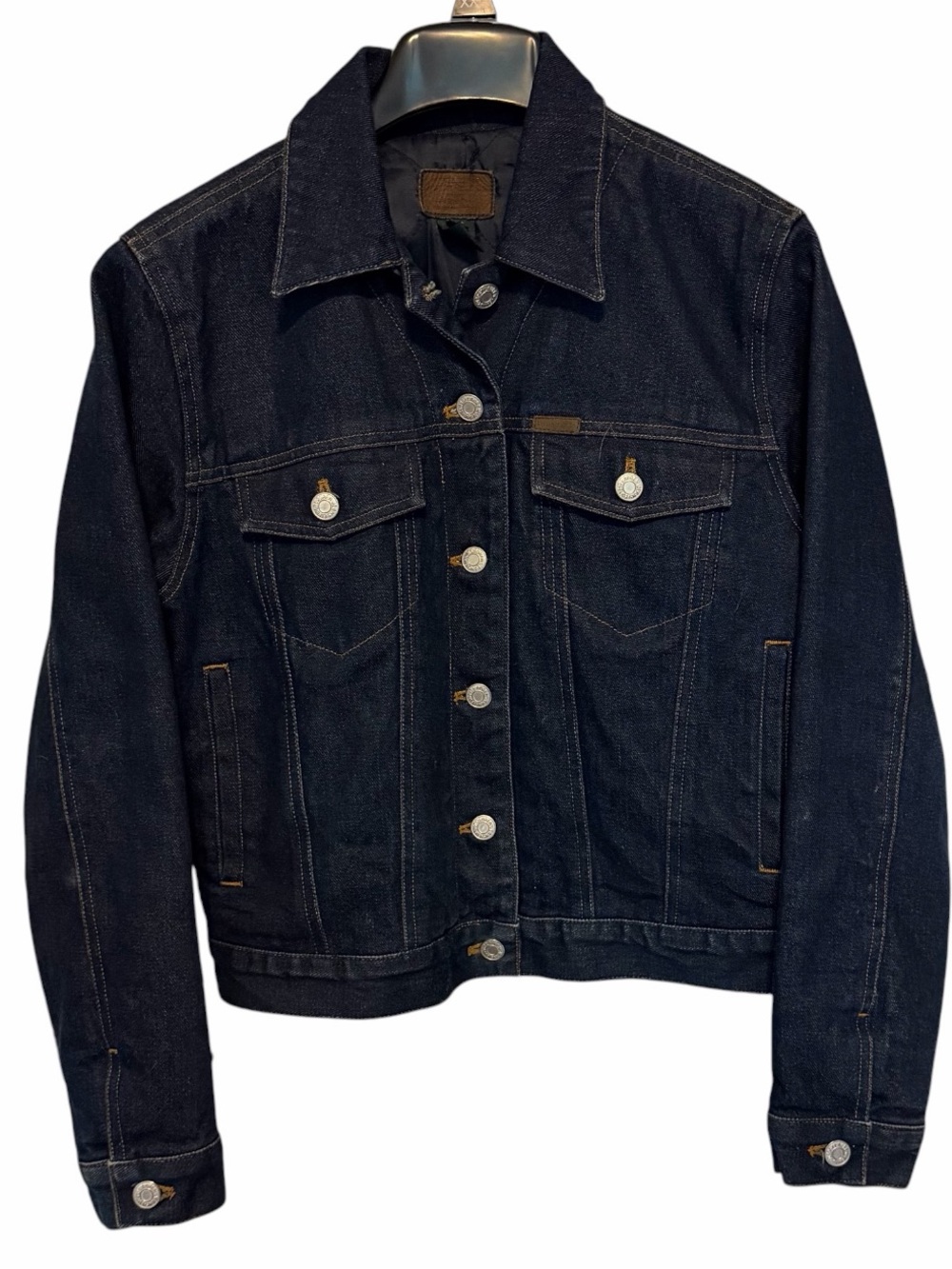 Vintage Lauren Jeans Co Denim Fully Lined Trucker Jacket - Size Small - Picture 2 of 7